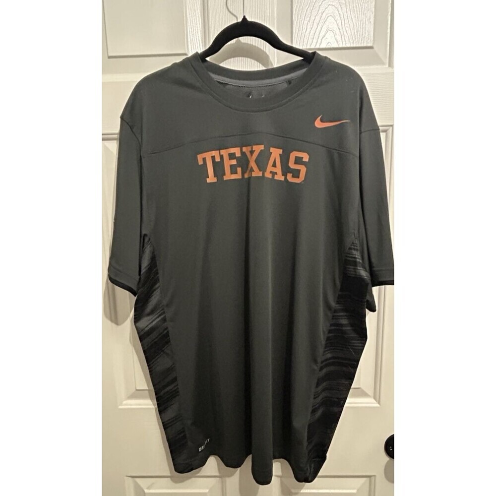 Nike Texas Longhorns Dri-FIT Athletic Training Shirt Men’s XXL Gray Orange